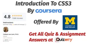 Introduction to CSS3 - Coursera Quiz Answers