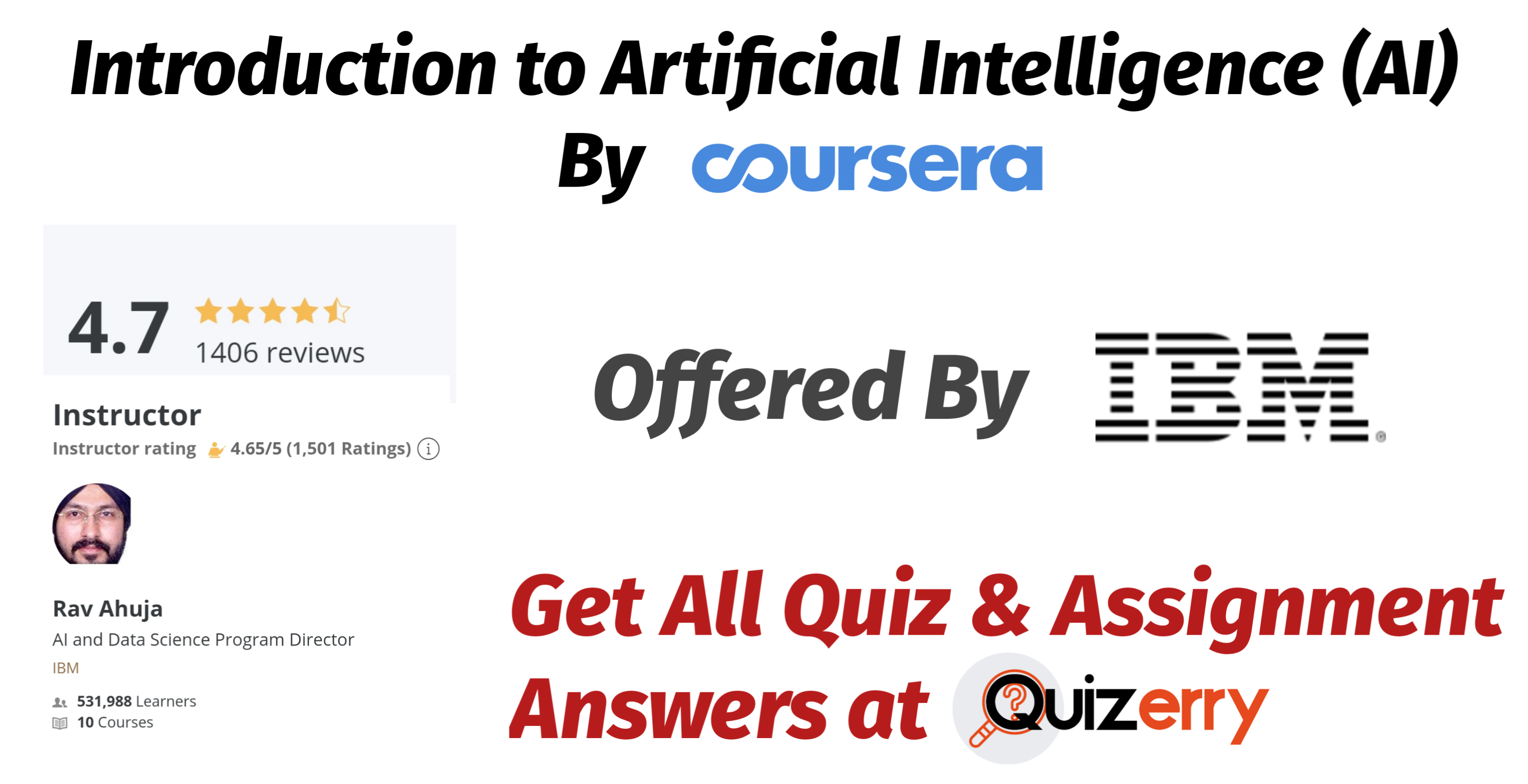 Introduction to Artificial Intelligence (AI) - Coursera Quiz Answers